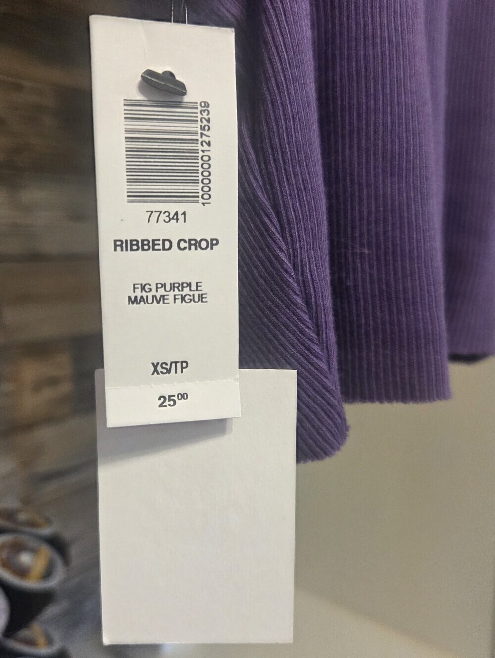 TNA Ribbed Cropped Tank- In "Fig Purple" - Picture 2 of 6